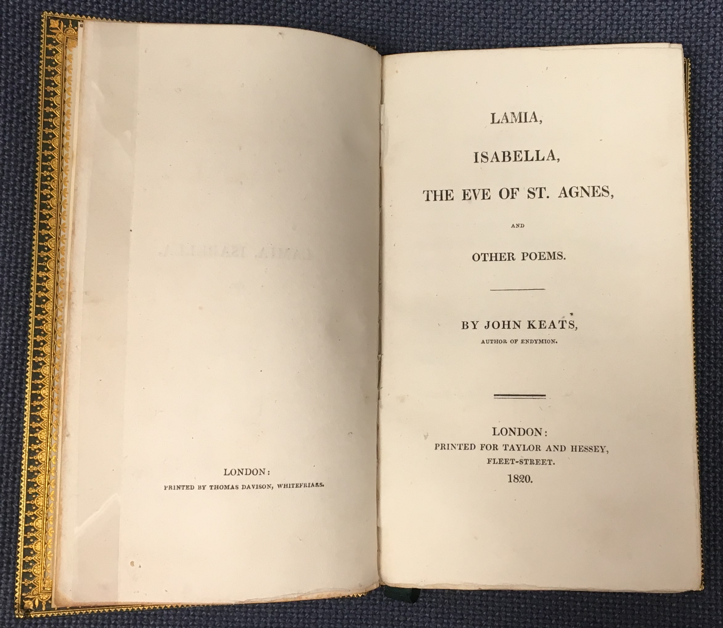 John Keats, Lamia, Isabella, the Eve of St Agnes and other poems Friends of the National Libraries